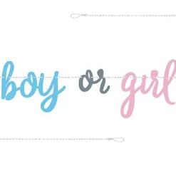 Gender Reveal Boy Or Girl Paper Banner - 2.13M<Party Delights Sale
