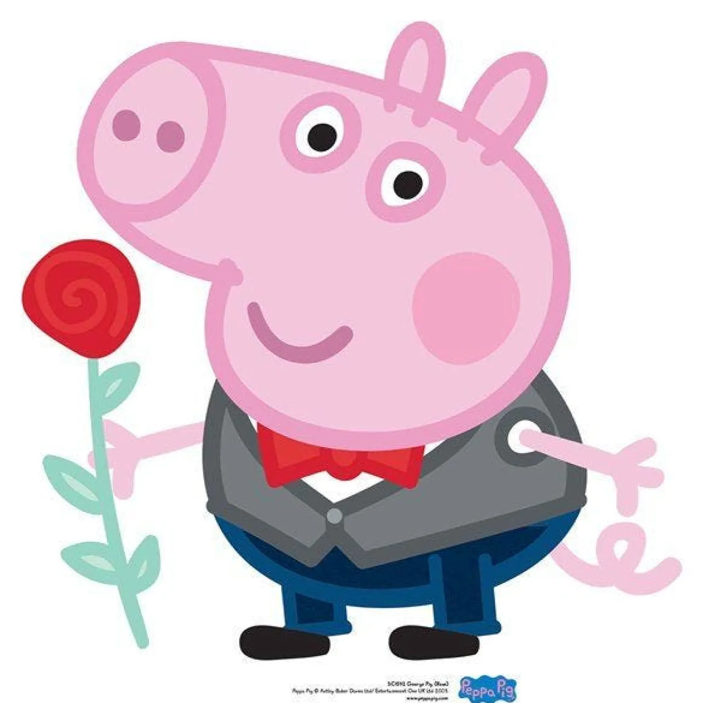George Pig Rose Peppa Pig Cardboard Cutout - 60Cm X 58Cm<Party Delights Hot