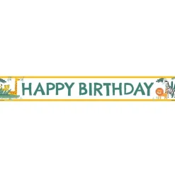 Get Wild Safari Paper Birthday Banners - 1M (3Pk)<Party Delights Discount