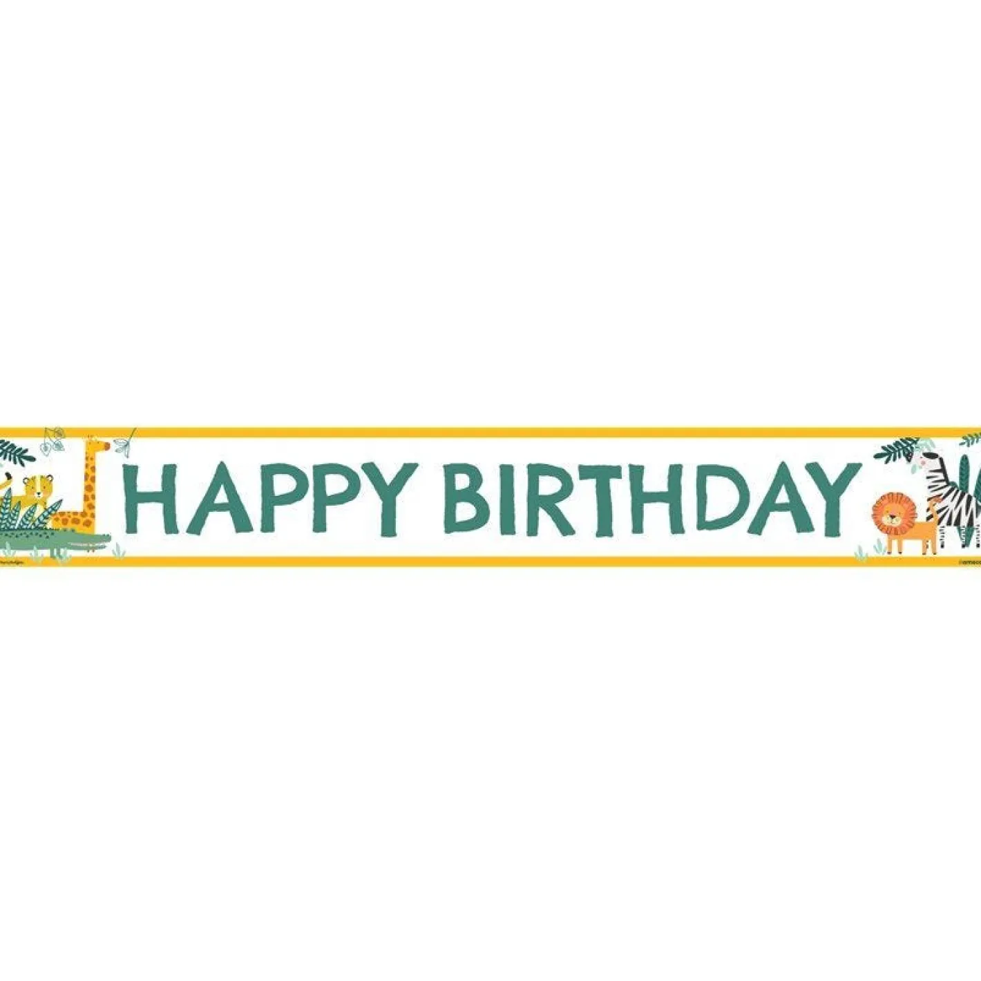 Get Wild Safari Paper Birthday Banners - 1M (3Pk)<Party Delights Discount