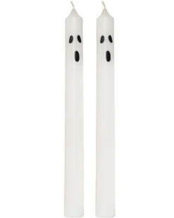 Party Delights Halloween Home Decor<Ghost Face Dinner Candles (2Pk)