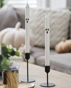 Party Delights Halloween Home Decor<Ghost Face Dinner Candles (2Pk)