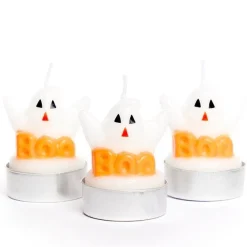 Party Delights Lights<Ghost Tea Light Candles - 5Cm (3Pk)
