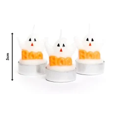 Party Delights Lights<Ghost Tea Light Candles - 5Cm (3Pk)