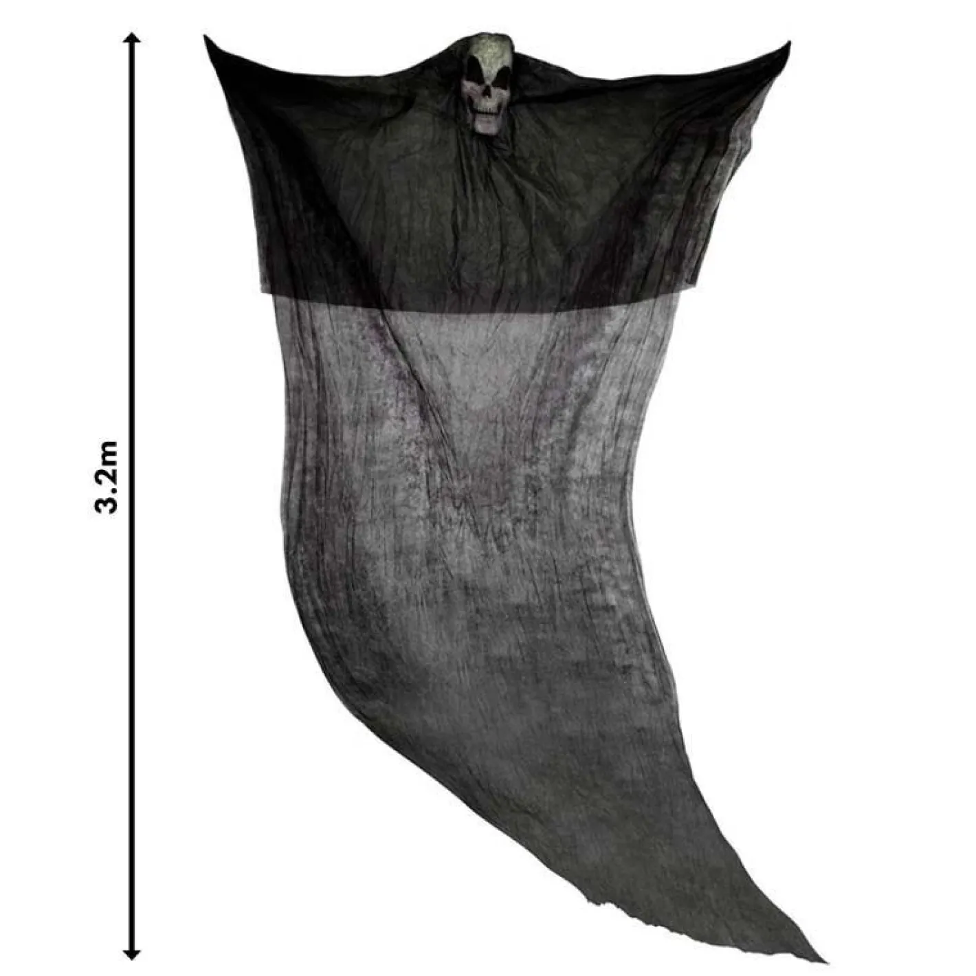 Party Delights Props<Giant Hanging Ghost - Black 5M