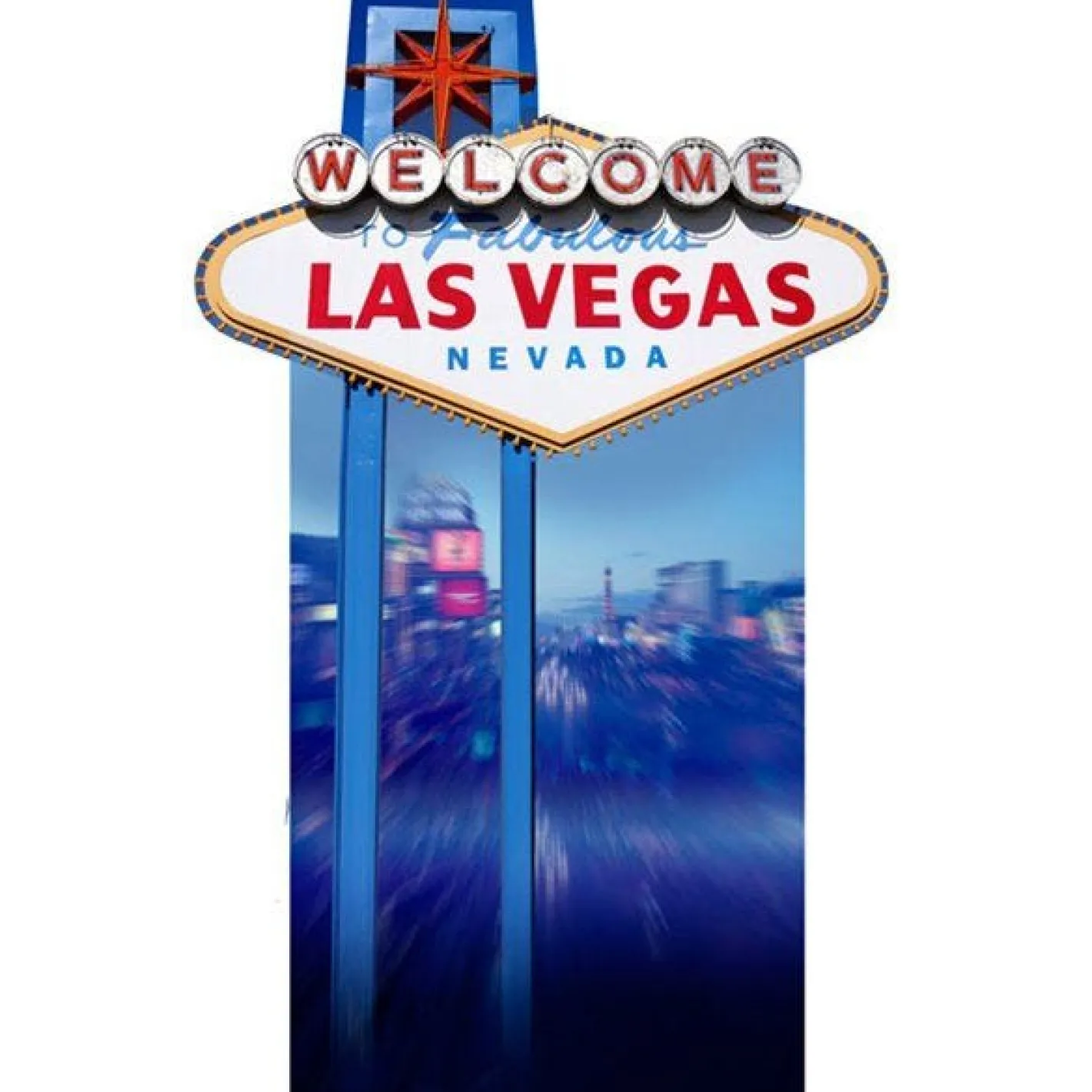 Giant "Welcome To Vegas" Cardboard Cutout - 190Cm X 99Cm<Party Delights New