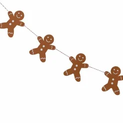 Party Delights Hanging Decorations<Gingerbread Man Wooden Christmas Bunting - 1.5M