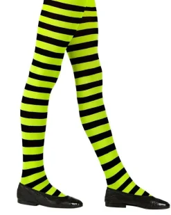 Kids' Party Delights Kids'<Girls Black & Green Striped Tights