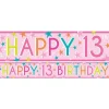 Girls 13Th Birthday Paper Banners - 1M (3Pk)<Party Delights Best
