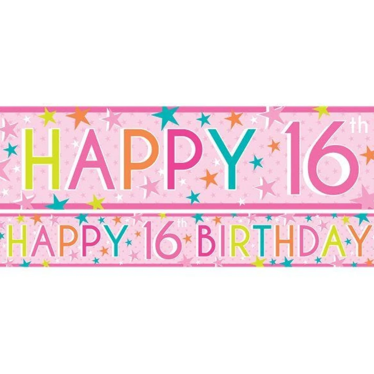 Girls 16Th Birthday Paper Banners - 1M (3Pk)<Party Delights New