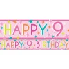 Girls 9Th Birthday Paper Banners - 1M (3Pk)<Party Delights Best