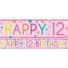 Girls 12Th Birthday Paper Banners - 1M (3Pk)<Party Delights Best