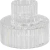 Party Delights Tableware<Glass Dinner Candle Holders (2Pk)