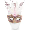 Glitter Pink Masquerade Mask<Party Delights Sale