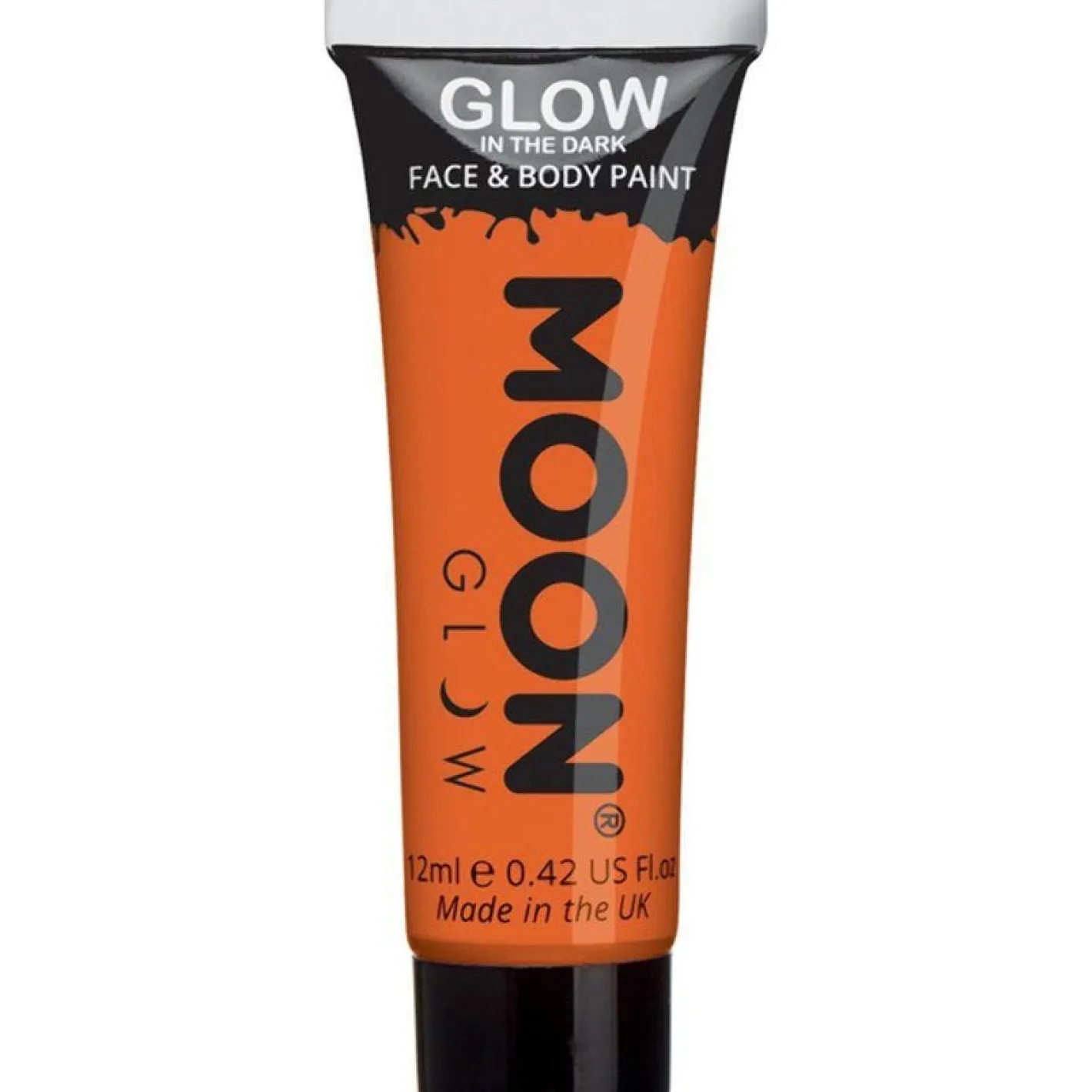 Glow In The Dark Face & Body Paint - Orange 12Ml<Party Delights New