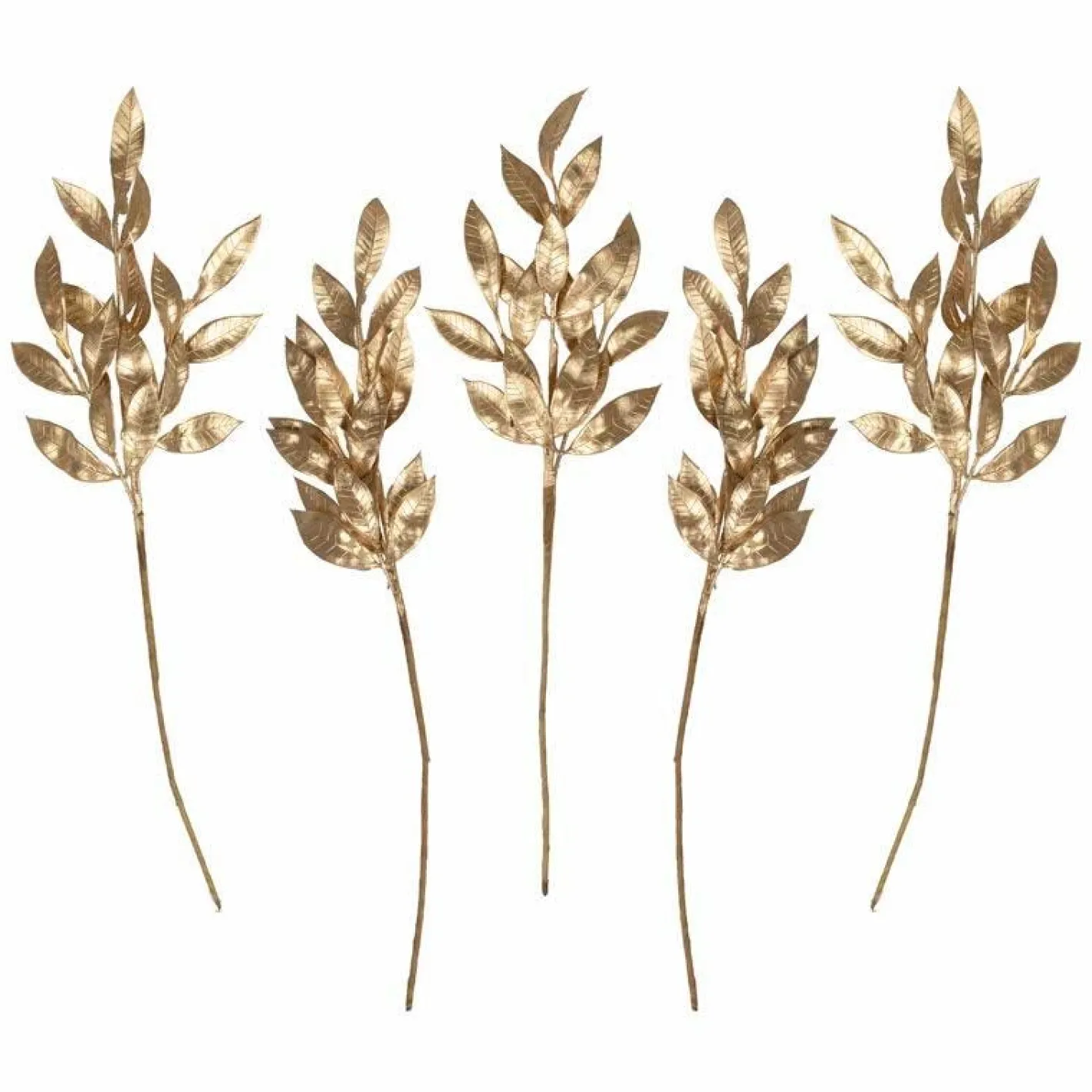 Gold Foliage Stems - 37Cm (5Pk)<Party Delights Outlet