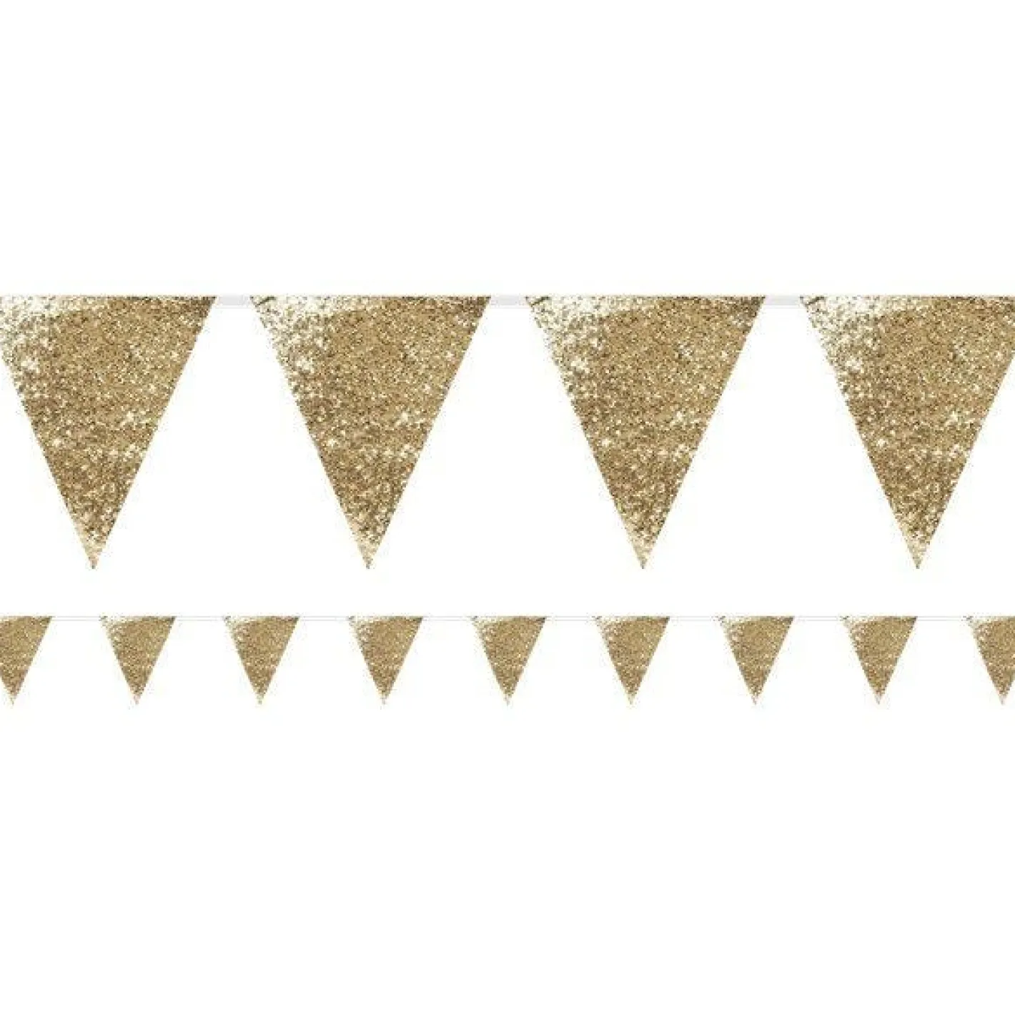 Gold Glitter Bunting - 3M<Party Delights Hot