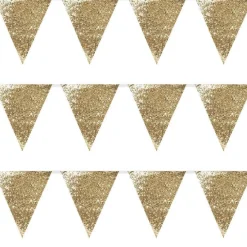 Gold Glitter Bunting - 3M<Party Delights Hot