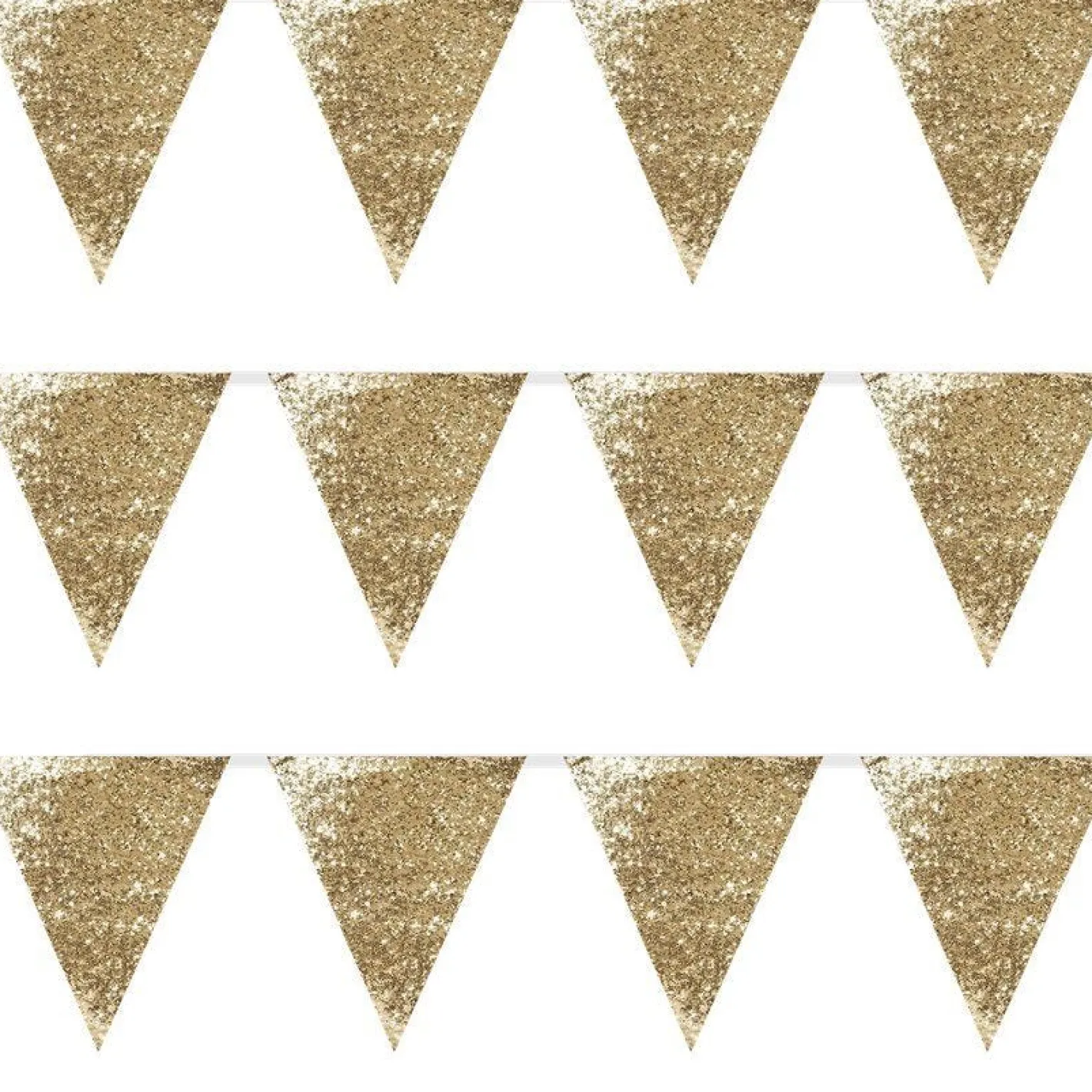 Gold Glitter Bunting - 3M<Party Delights Hot