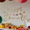 Gold Happy Diwali Paper Banner - 1.5M<Party Delights Clearance