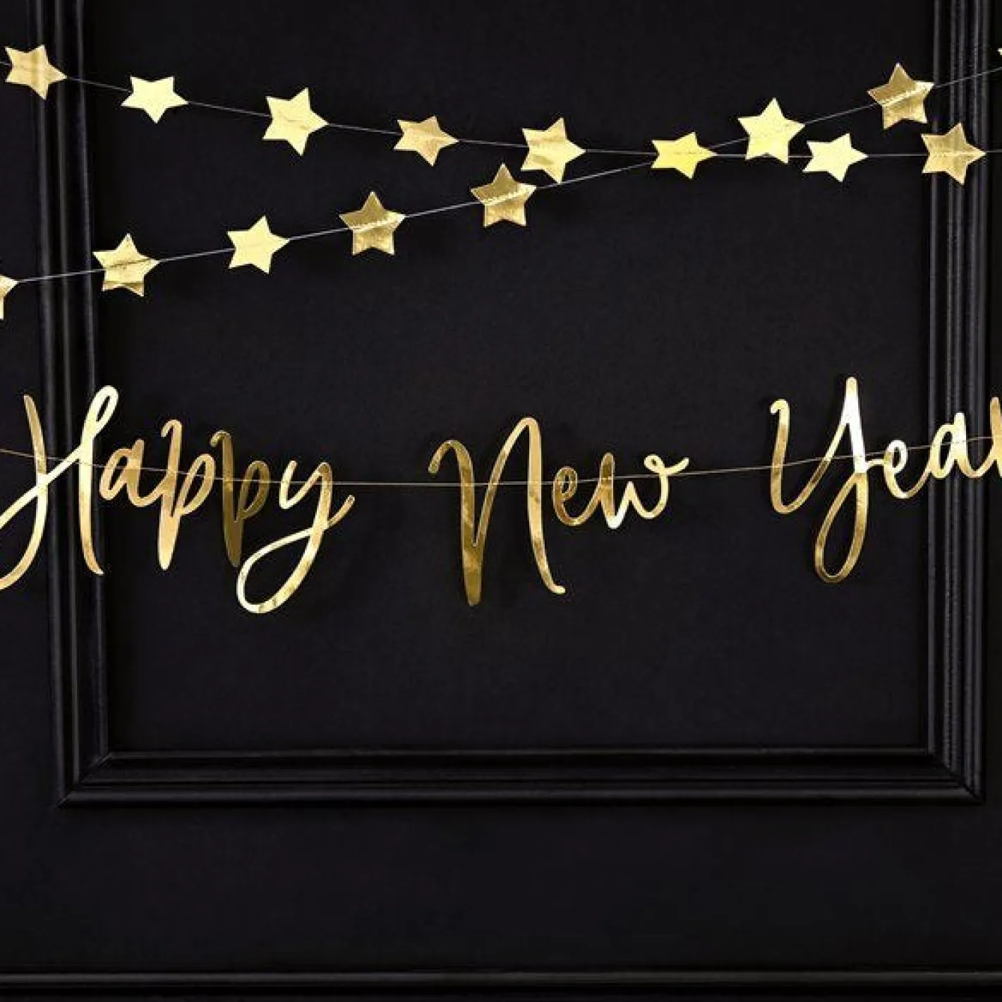 Gold 'Happy New Year' Foil Paper Letter Banner - 66Cm<Party Delights New