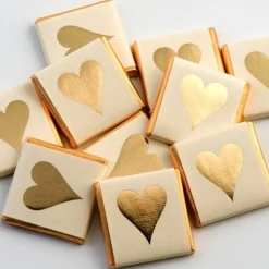 Gold Heart Chocolate Neapolitans X50<Party Delights New