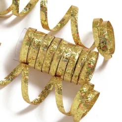 Gold Holographic Streamers<Party Delights Clearance