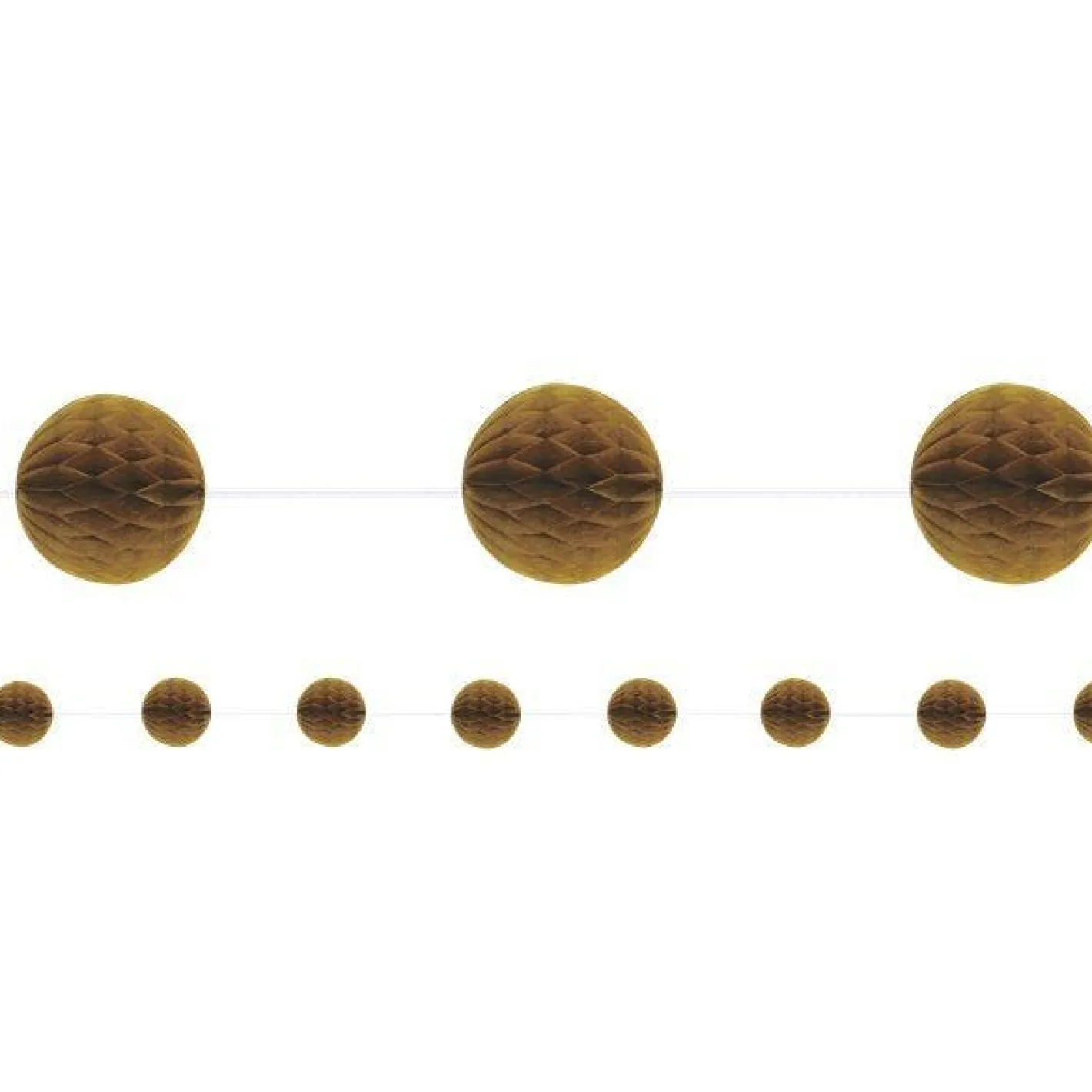Gold Honeycomb Garland Decoration - 2.1M<Party Delights Sale