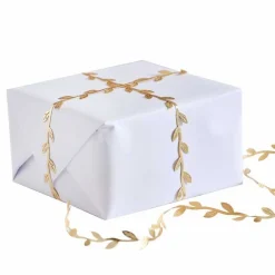Party Delights Gift Wrapping<Gold Leaf Christmas Ribbon - 3M