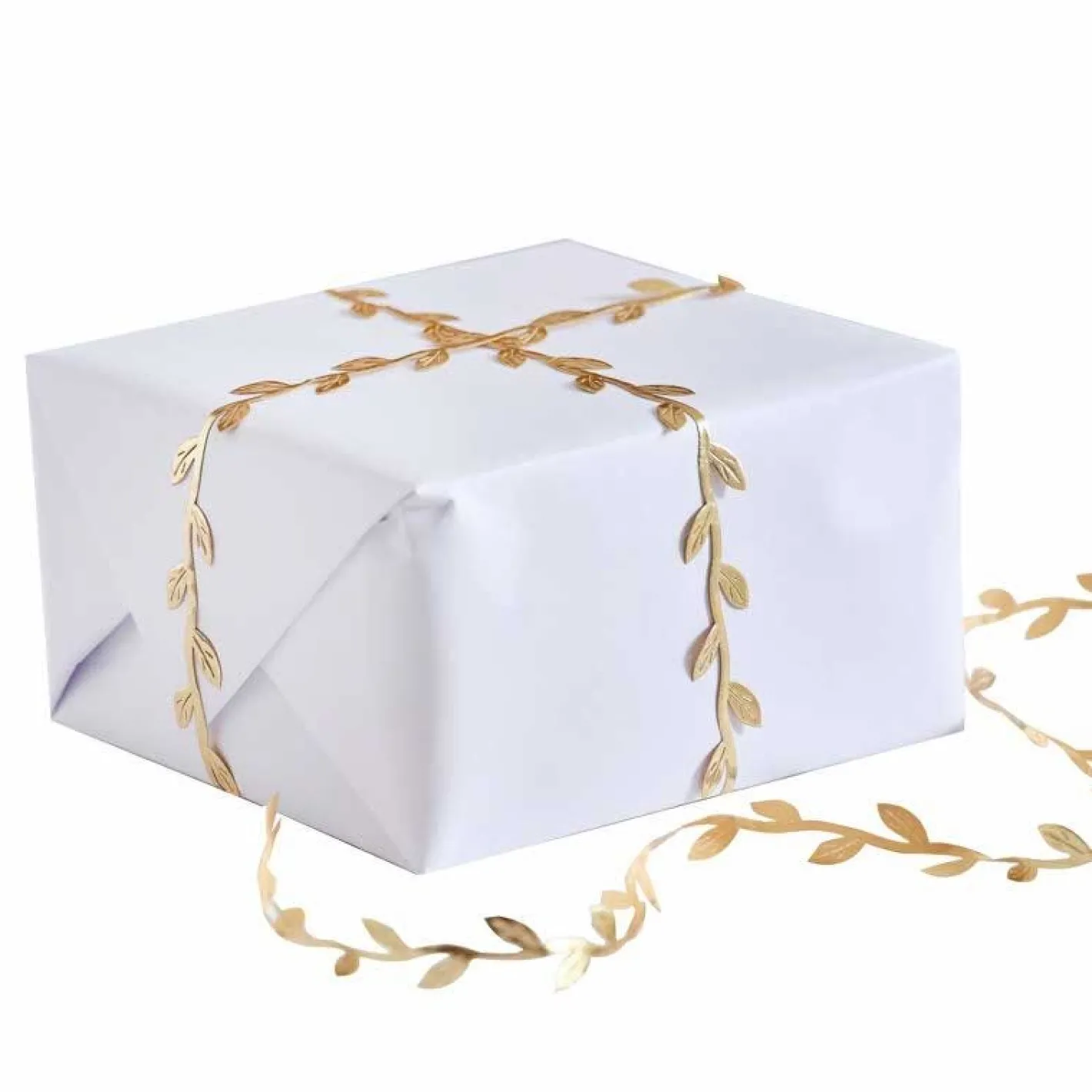 Party Delights Gift Wrapping<Gold Leaf Christmas Ribbon - 3M