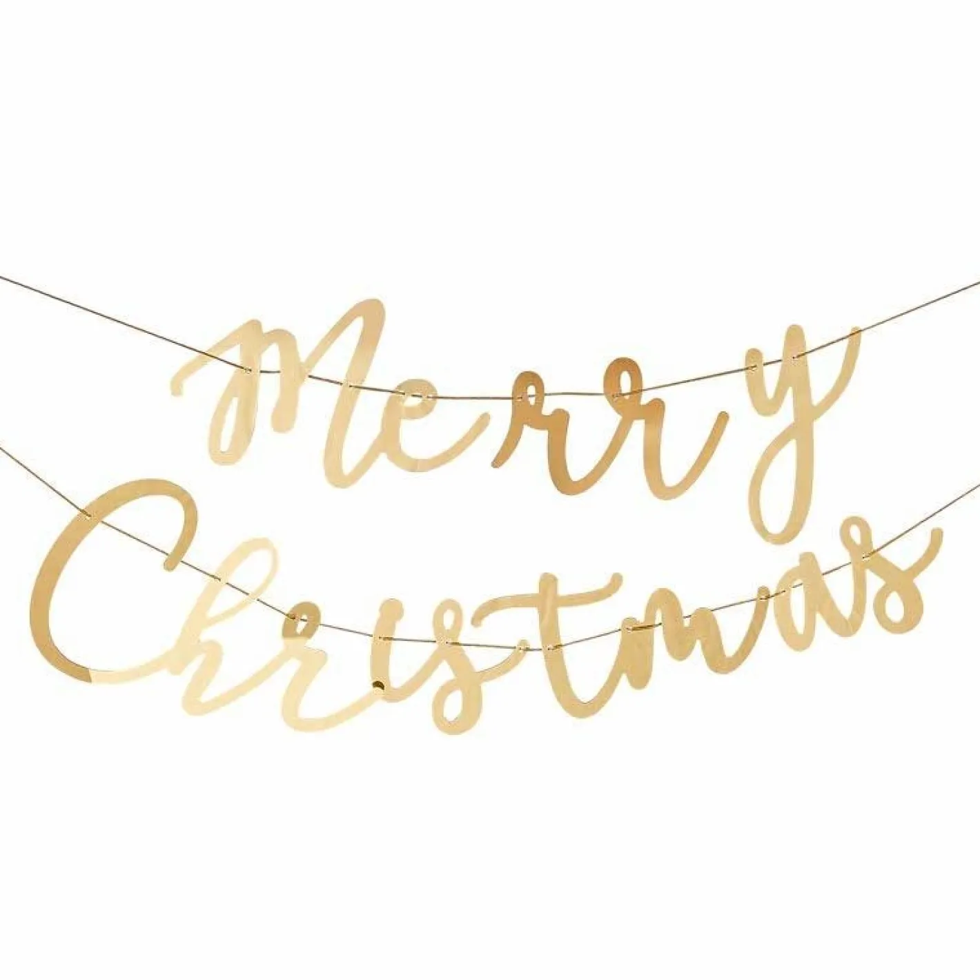 Gold Merry Christmas Acrylic Banner - 1.5M<Party Delights Hot