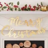 Party Delights Hanging Decorations<Gold Merry Christmas Acrylic Banner - 1.5M
