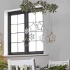 Gold Metal Hoop With Foliage & Wooden Hanging Decorations - 40Cm<Party Delights Clearance