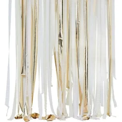 Gold Mix Streamer Backdrop<Party Delights Sale
