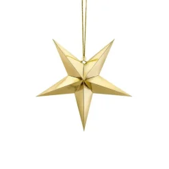 Party Delights Hanging Decorations<Gold Paper Hanging Star - 30Cm