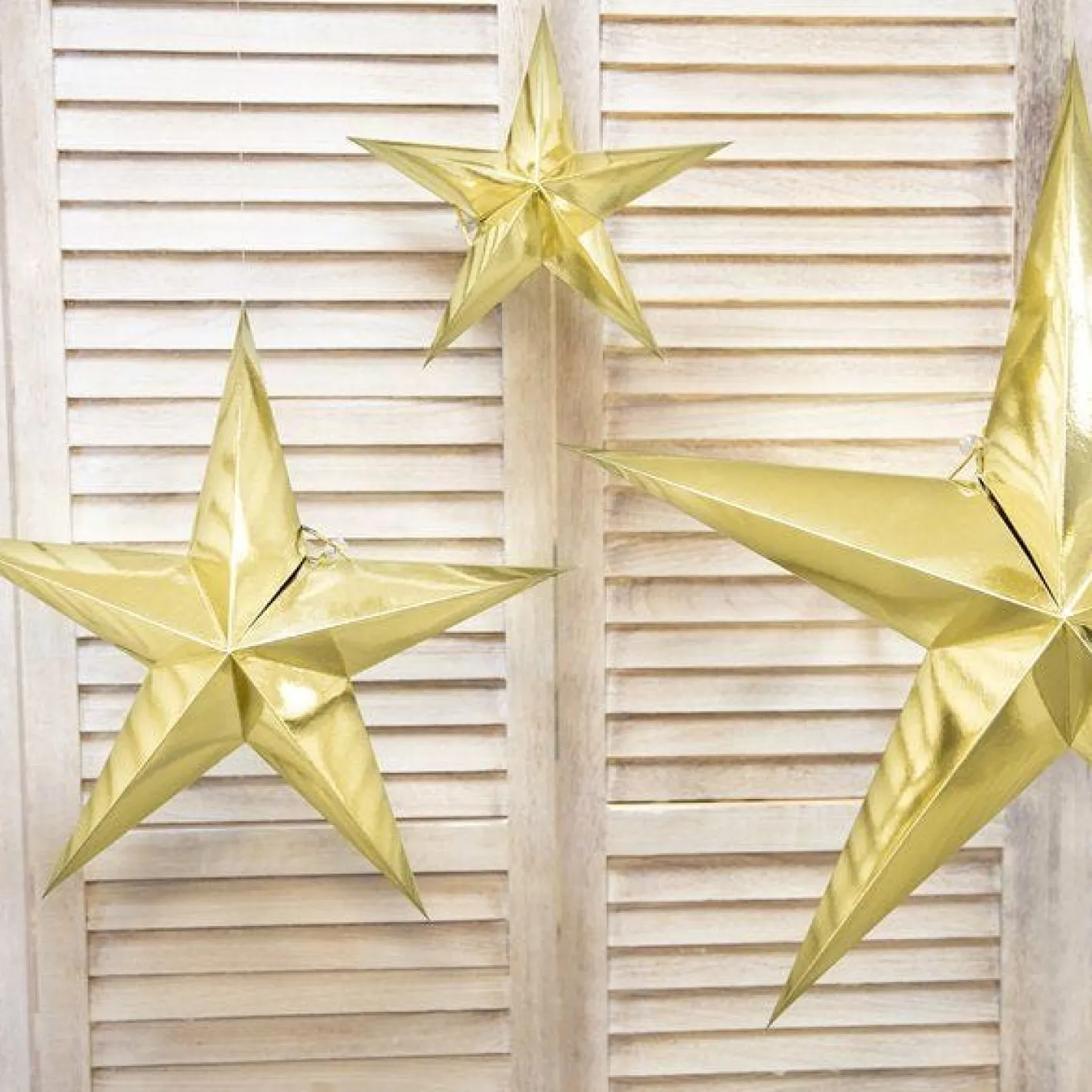Party Delights Hanging Decorations<Gold Paper Hanging Star - 30Cm