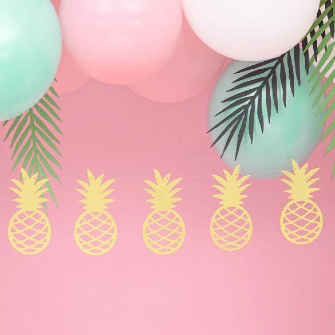 Gold Pineapple Garland - 1.5M<Party Delights Online
