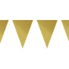 Gold Plastic Bunting - 10M<Party Delights