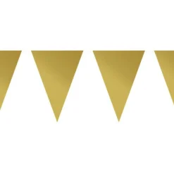 Gold Plastic Bunting - 10M<Party Delights