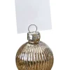 Party Delights Tableware<Gold Ribbed Bauble Place Card Holders (4Pk)