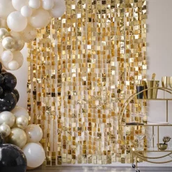 Gold Sequin Wall Backdrop<Party Delights Sale