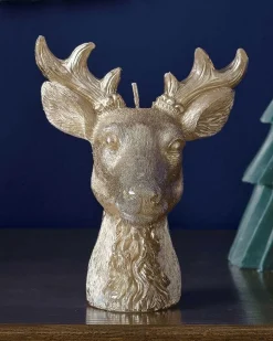 Party Delights Tableware<Gold Stag Head Candles