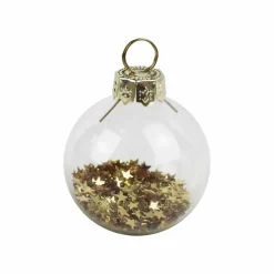Party Delights Tableware<Gold Star Filled Christmas Bauble Place Card Holders (6Pk)