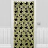 Gold With Black Stars Metallic Foil Curtain - 2.4M<Party Delights Outlet
