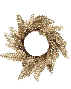 Party Delights Tableware<Gold Wreath Napkin Rings (4Pk)