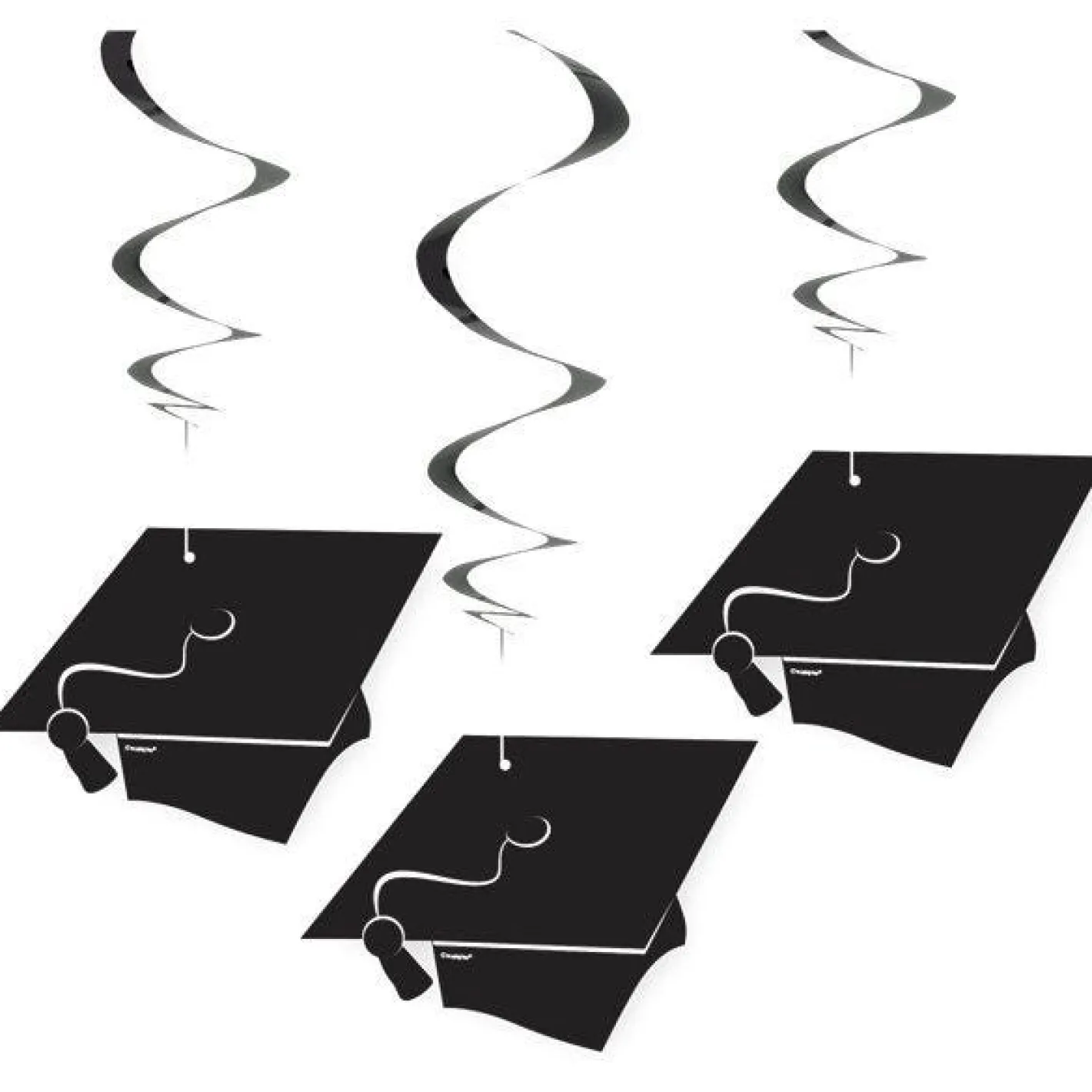 Graduation Hanging Swirls (3Pk)<Party Delights Sale