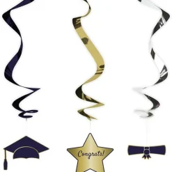 Graduation Swirl Decorations (3Pk)<Party Delights Sale