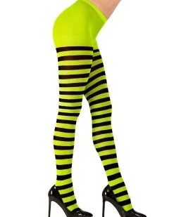 Women's Party Delights Women's<Green & Black Tights - Adult Plus Size