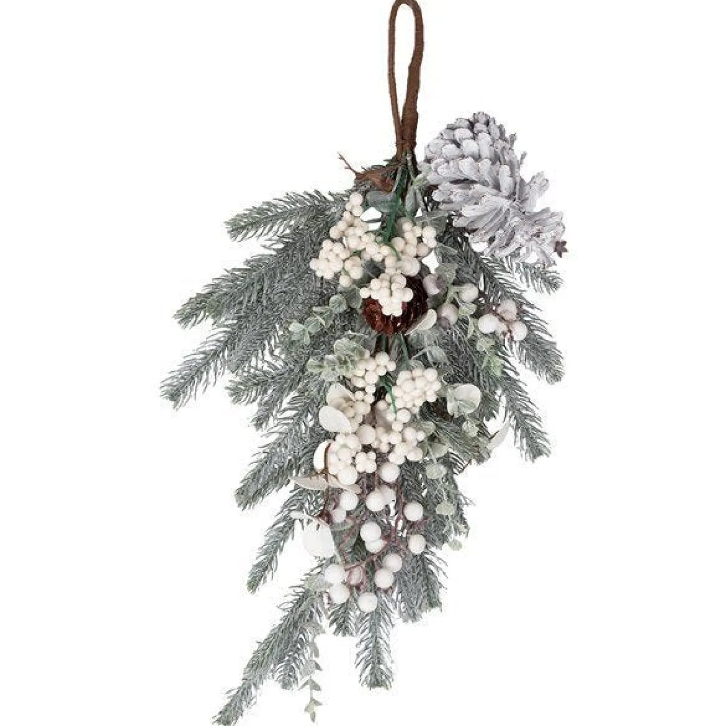 Green And White Foliage Door Swag<Party Delights Sale