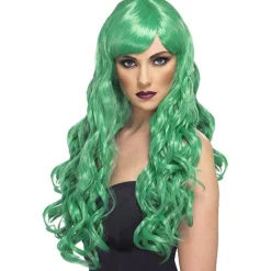 Green Desire Long Curly Wig<Party Delights Online